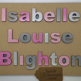 Wooden Personalised Puzzle Shapes Numbers Rainbow