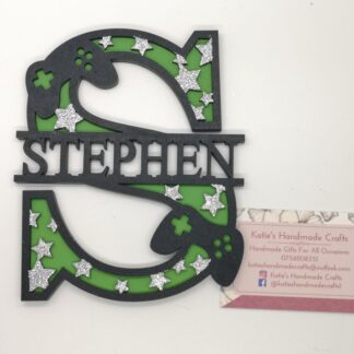 Gaming themed Split letter star green