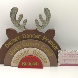 Reindeer Stacking Rainbow Handmade Reindeer Names